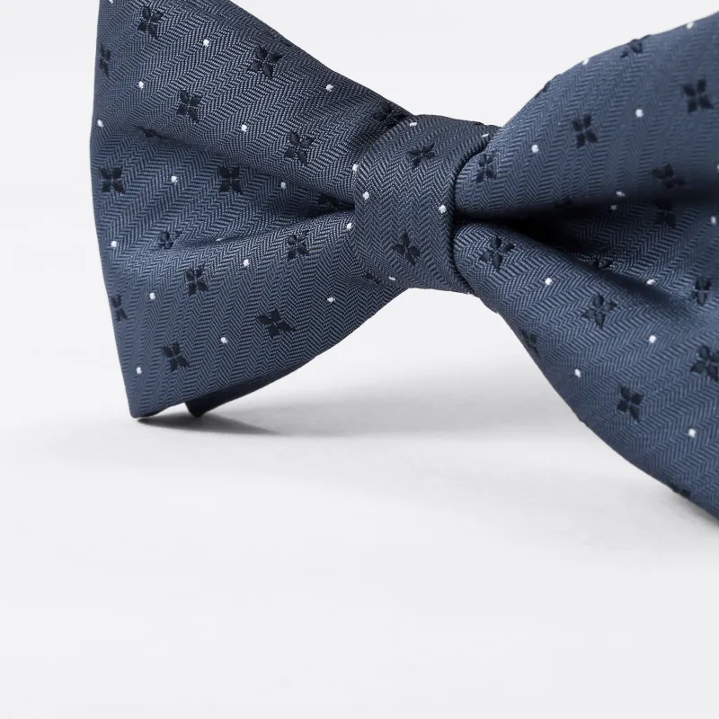 GOLDLION Polyester Bow Tie Men's Blue-5