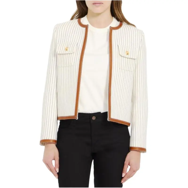 CELINE Chelsea Jacket In Striped Wool-2