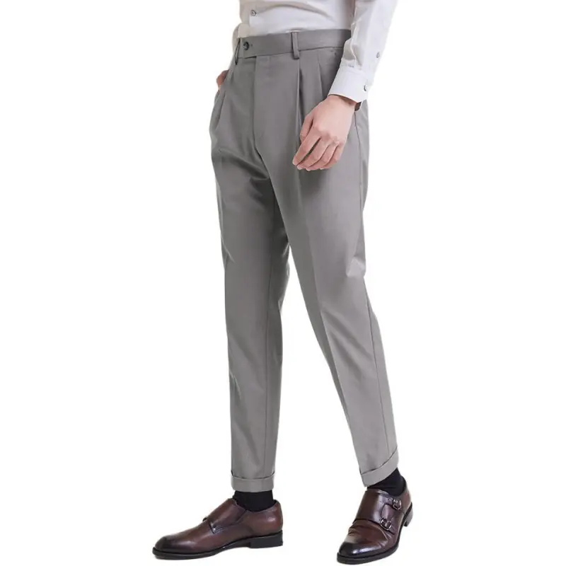 SAINT ANGELO Suit Trouser Men's Sheepskin Curl Brown Natural-1