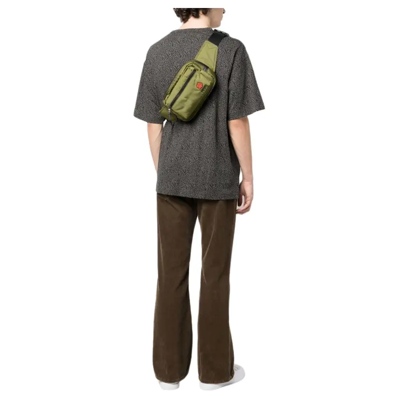 KENZO Nylon Shoulder Bag Crossbody Bag Fanny Pack Regular Men's Khaki-4