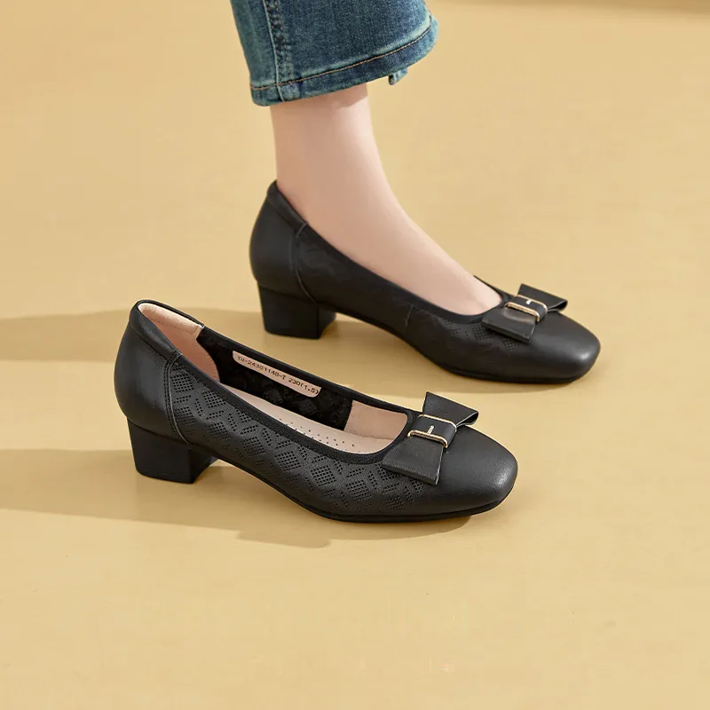 DG Chunky Heel High Heels 3.5CM Women's-1