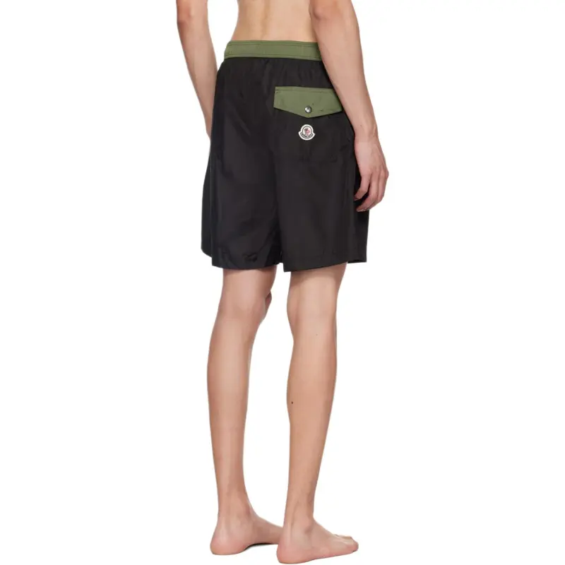 Moncler Logo print Drawstring Swim Shorts-4