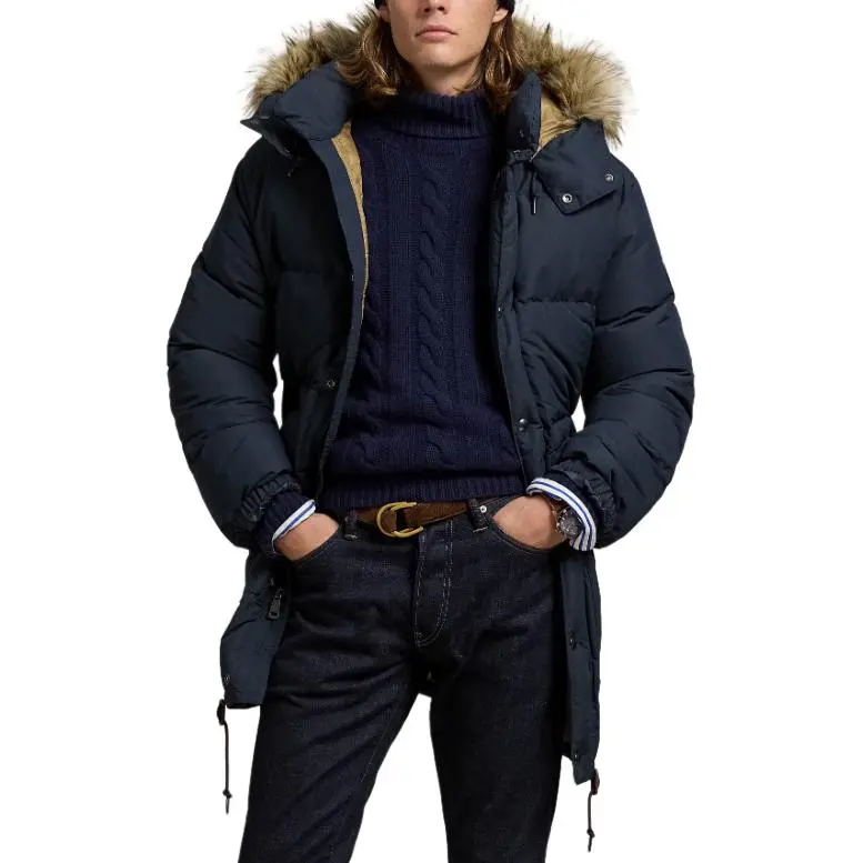 Polo Ralph Lauren The Wainwright Faux-Fur Down Coat Down Jacket Men's Marine Blue-1