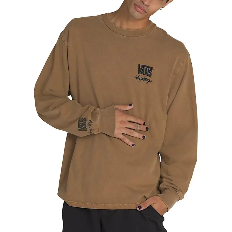 Vans MTE Goshawk LS Tee T Shirt Men's Brown-2