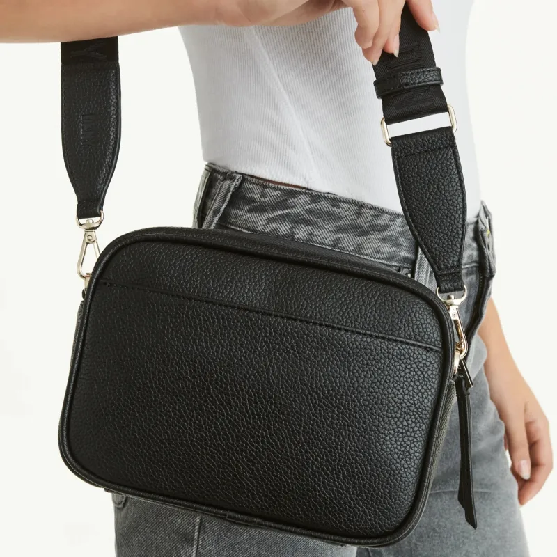 DKNY Imitation Leather Camera Bag Shoulder Bag Crossbody Bag Women's Black-3