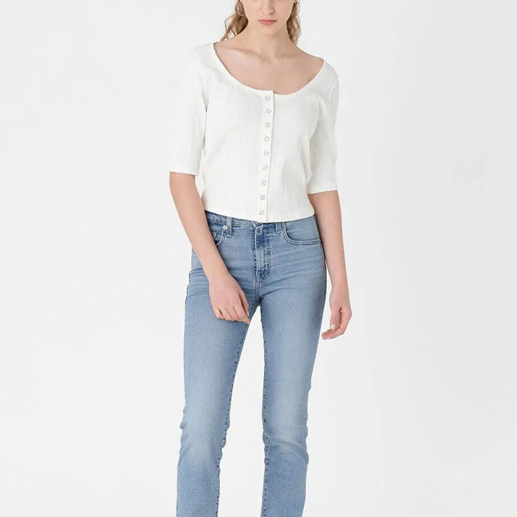 Levis Press stud Waffle jersey T shirt-3