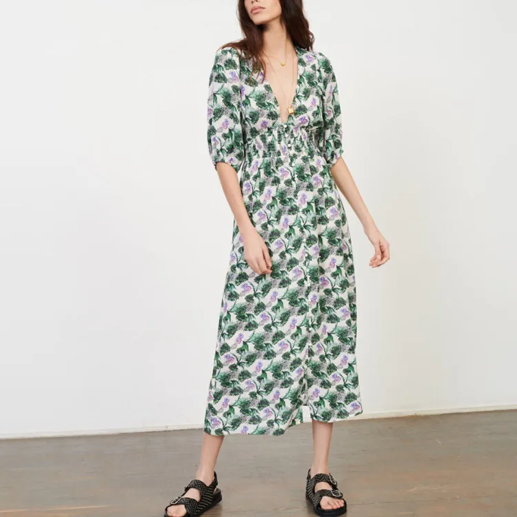 Maje Short-Sleeved Dresses Women's Green-1