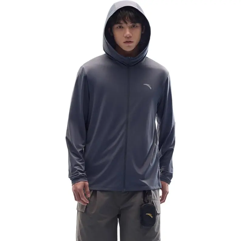 Anta Variety Training Collection Breathable Quick Dry UV Protection Sun Protection Clothing Men's Men's Clothing Gray-2