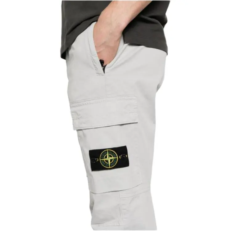 STONE ISLAND Twill Cargo Trousers-4