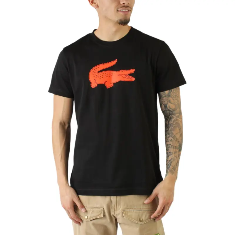 LACOSTE T-Shirt Men's Black Yellow-3