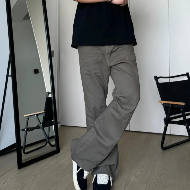 HLPT Casual Pants Unisex Gray-5