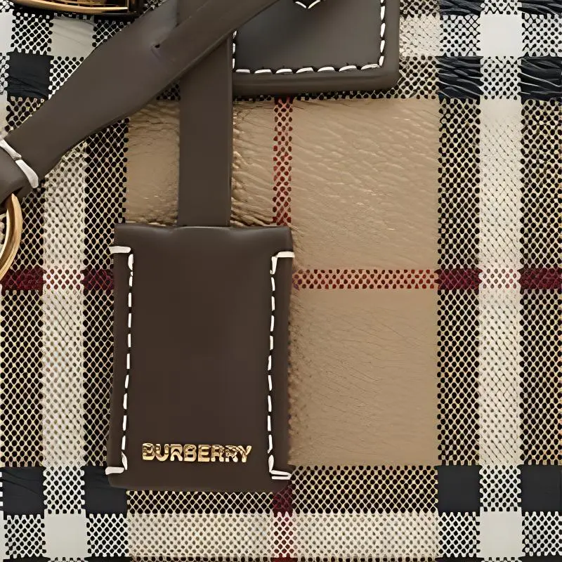 Burberry Polyurethane PU Bowling Bag, Shoulder Bag, Crossbody Bag, Handbag Mini Women's Army Green & Multicolor-3