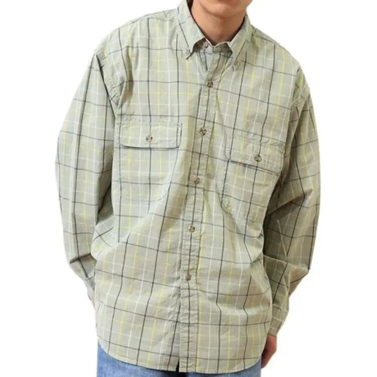 Beams Shirts Men Lime-3