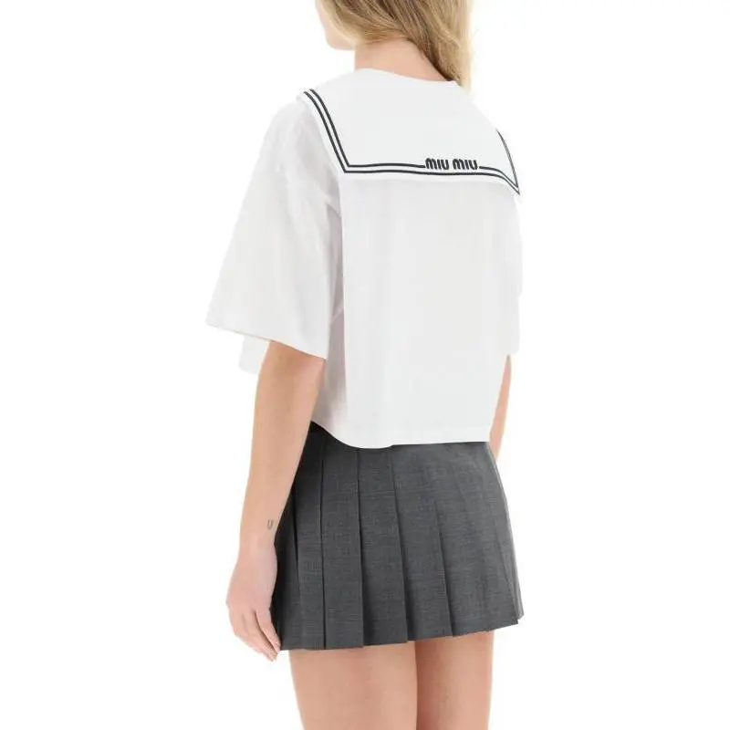 MIU MIU SS23 Crop Top Women's White-4
