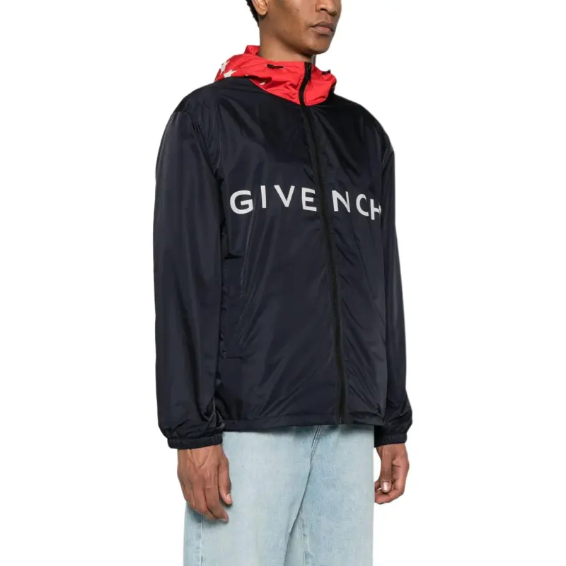 Givenchy Logo Printed Hooded Windbreaker-5