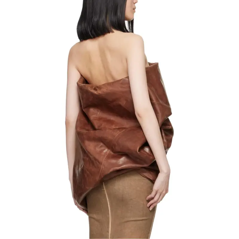 RICK OWENS/RO Strapless Top Women's Brown-1