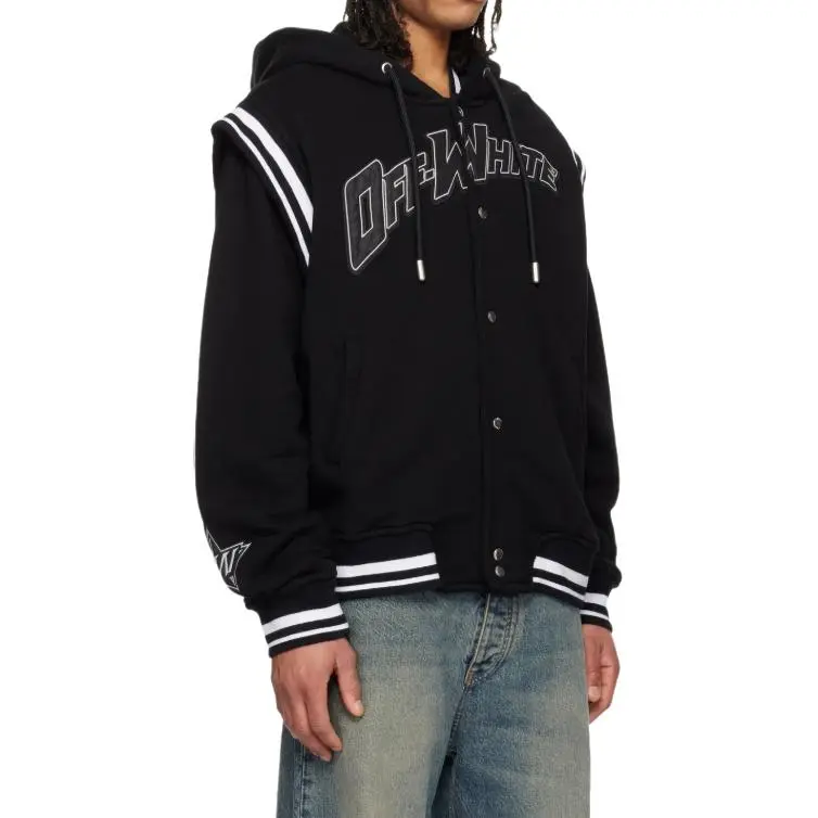 OFF WHITE Logo appliqué Bomber Jacket-4