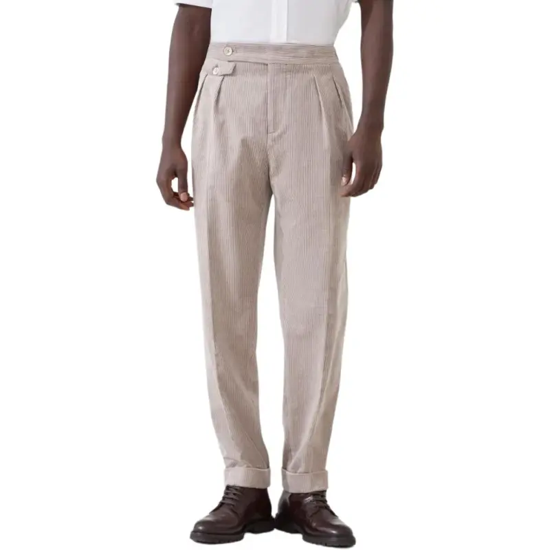 Brunello Cucinelli SS25 Suit Trouser Men's Beige-2