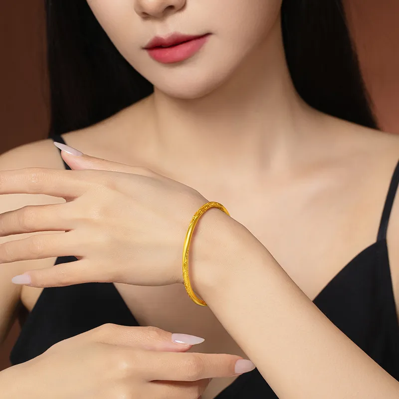 CHOW TAI SENG 990 Fine Silver Bangles Women's-2