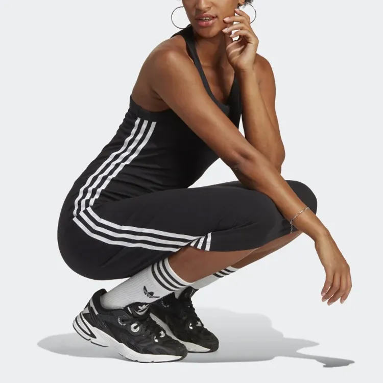 Adidas Originals ADICOLOR CLASSICS 3 STRIPES Slip Dresses Women's Black-3