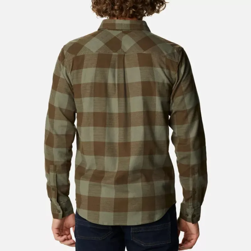 Columbia Shirt Men's Stone Green Twill Buffalo Plaid-2