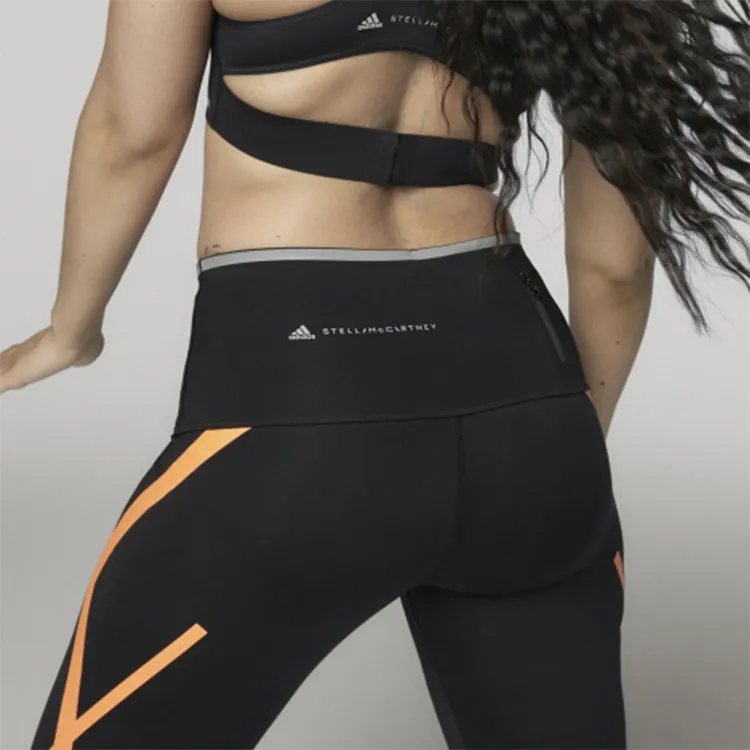 Adidas Sports Pants Women's Black Orange-4