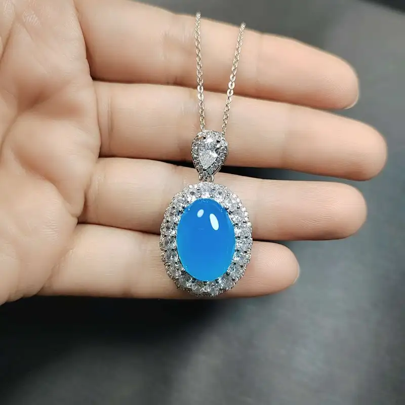 Gifts Chalcedony Necklaces Unisex-6