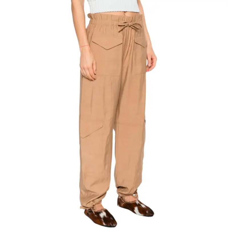 GANNI Pocket Detailed Drawstring Trousers-4