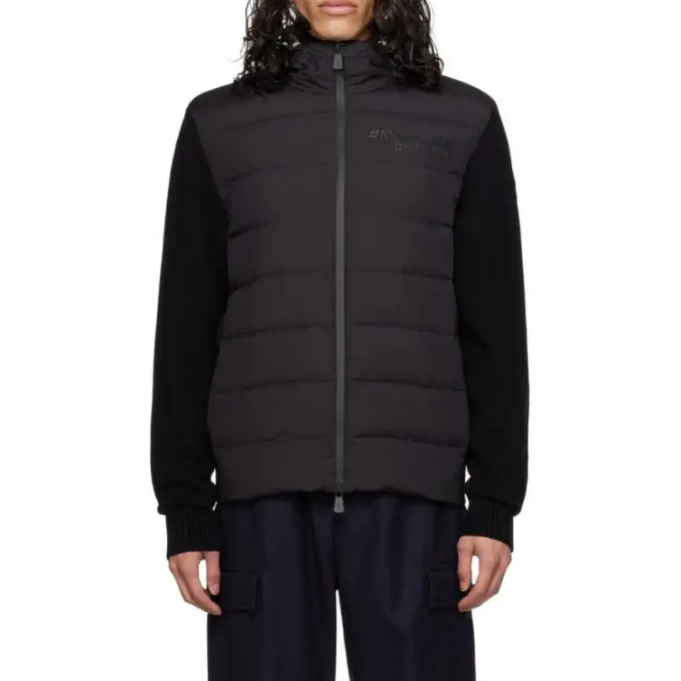 Moncler Padded Corduroy Collection Down Jacket Men's Black-4