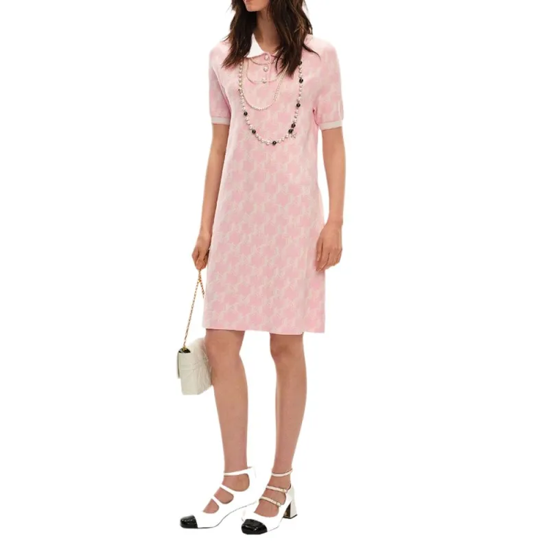 KARL LAGERFELD SS25 Short Sleeved Dress Women's Pink-6