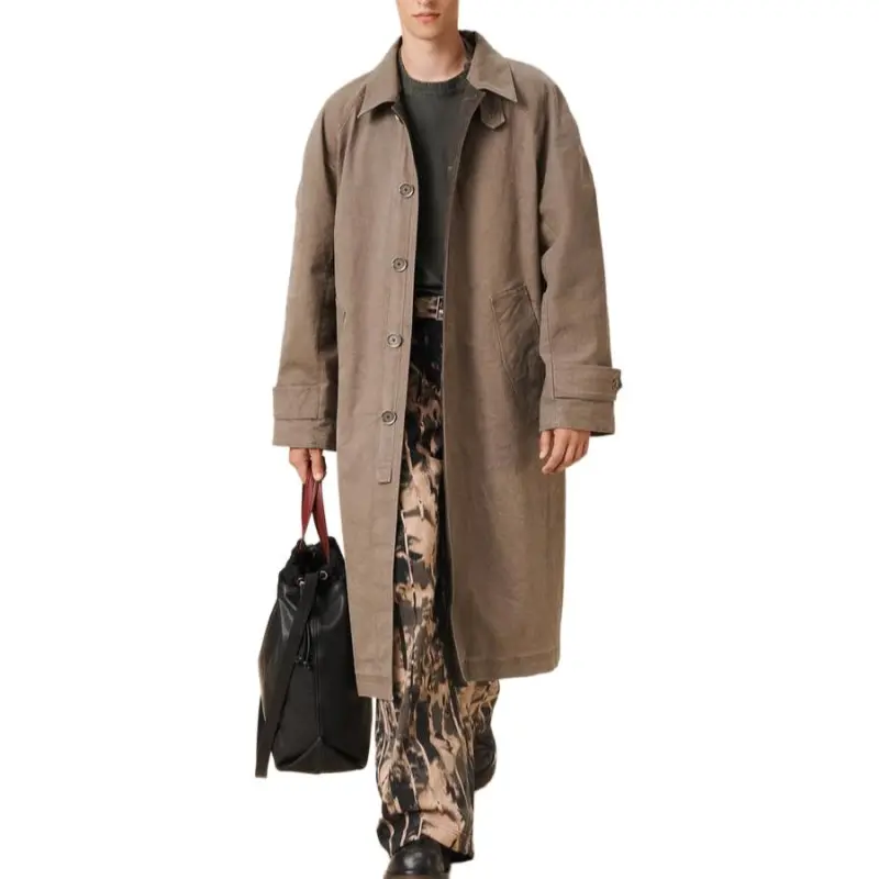 ZARA SRPLS Series Trench Coats Men Light Taupe-2