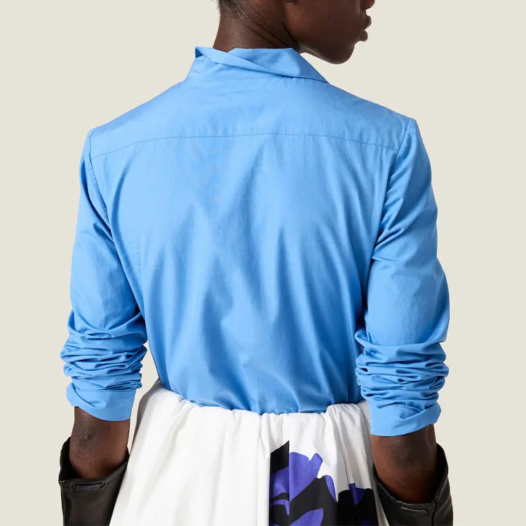 MIU MIU Logo-Embroidered Button-Up Shirt-2