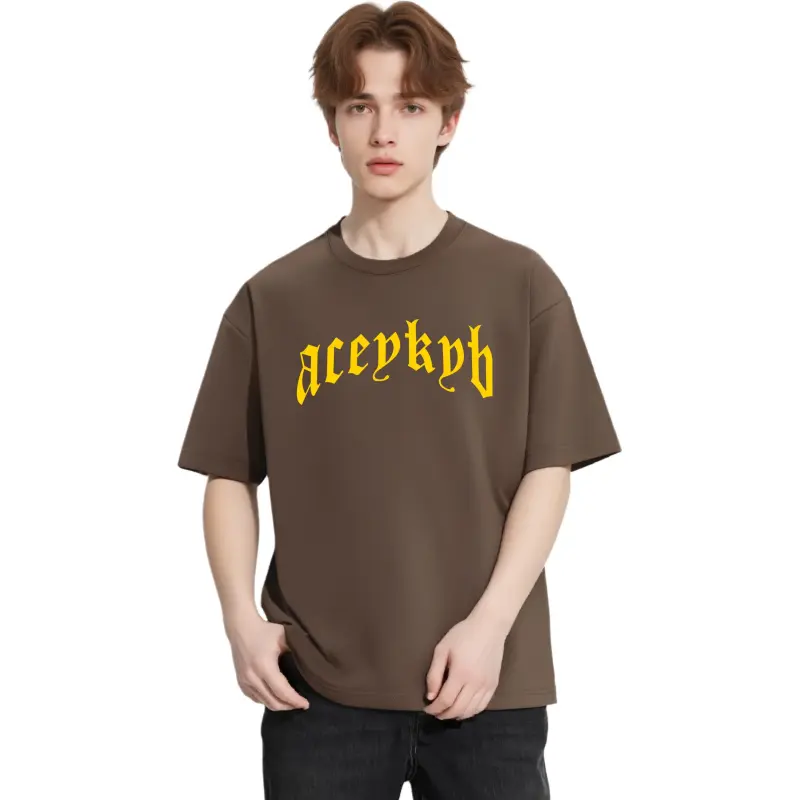 YK&YB T Shirts Unisex Brown-2