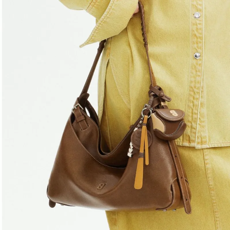 KUNOGIGI Cow Leather Shoulder Bag Large Size Unisex Multicolor-8