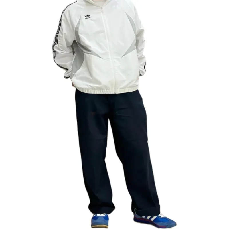 Adidas Originals Retro Sports Stand Collar Jackets Men's White-4