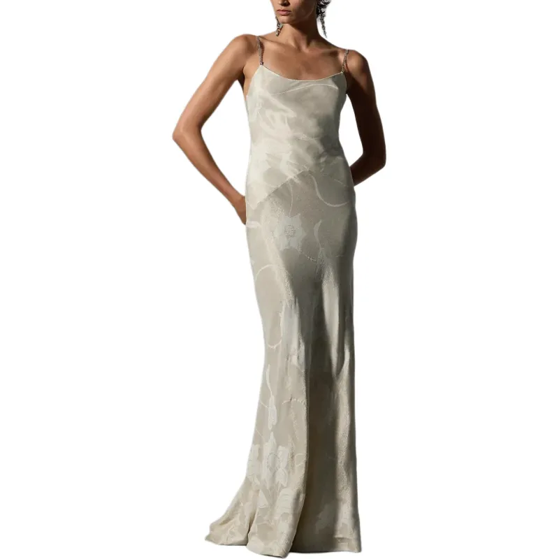 Ralph Lauren Collection Lori Floral Lamé Jacquard Evening Dress-2