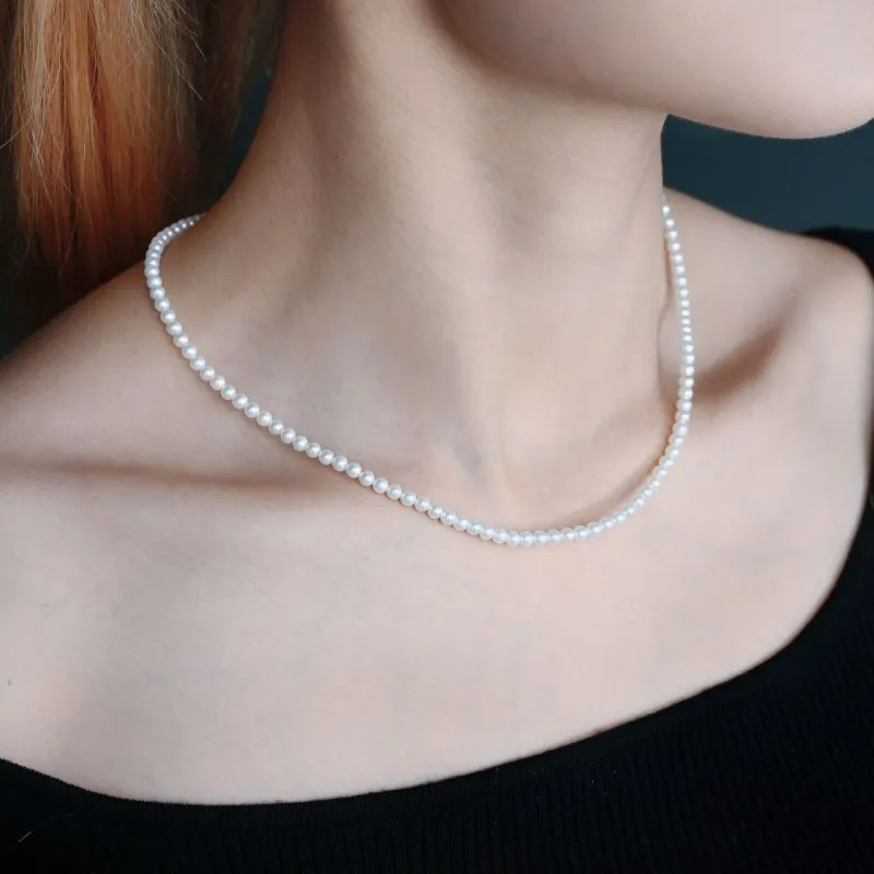 ANGEPERLE Freshwater Pearl Necklaces Women's-5