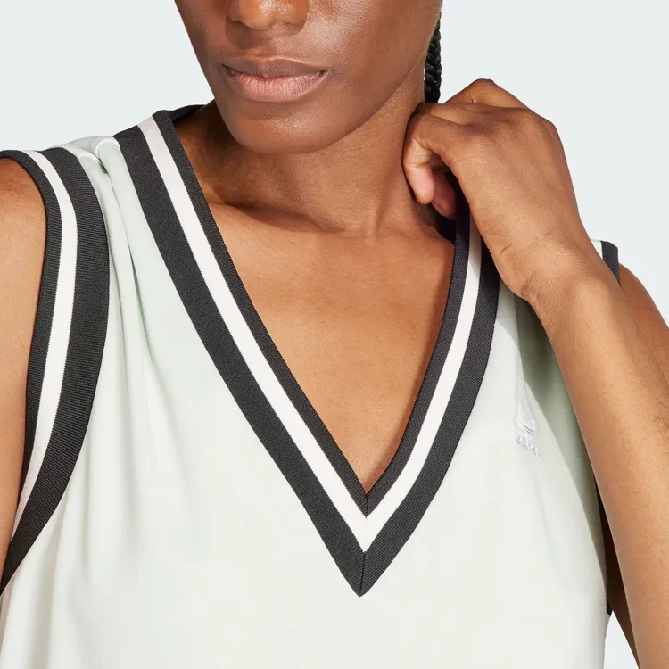 Adidas Originals Sleeveless Dresses Women's Linen Green-5