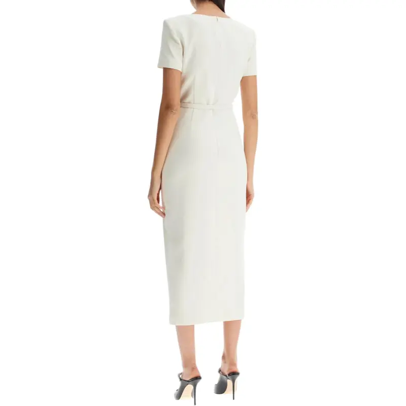 Self portrait Crepe Button Midi Dress-2