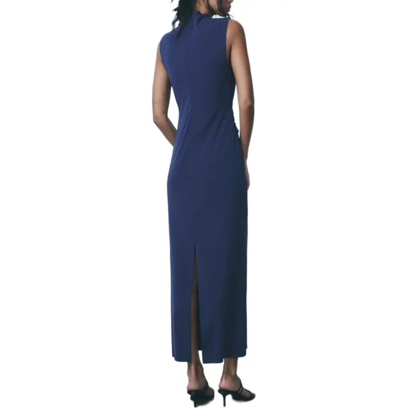 ZARA Sleeveless Dress Women's Dark Blue-4