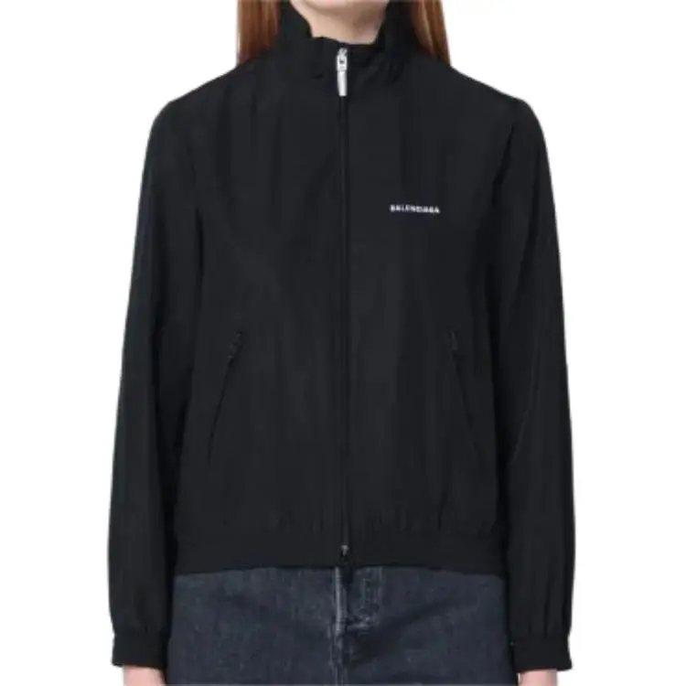 Balenciaga Logo Embroidered Zip Up Jacket-2
