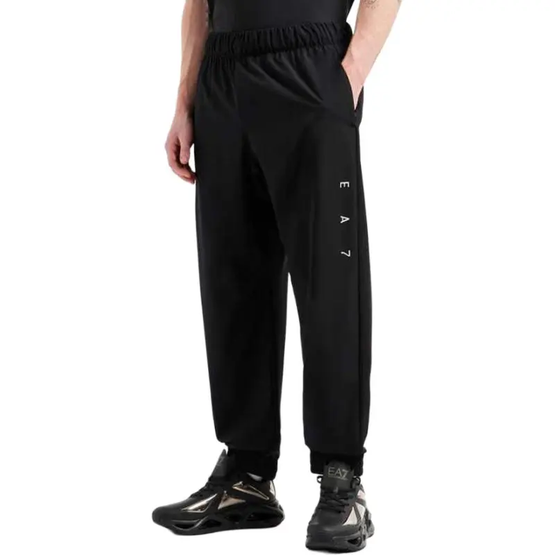 EMPORIO ARMANI EA7 SS25 Knitted Sweatpants Men's Black-2