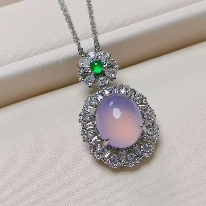 JUNWEN Chalcedony Necklaces Women's-6