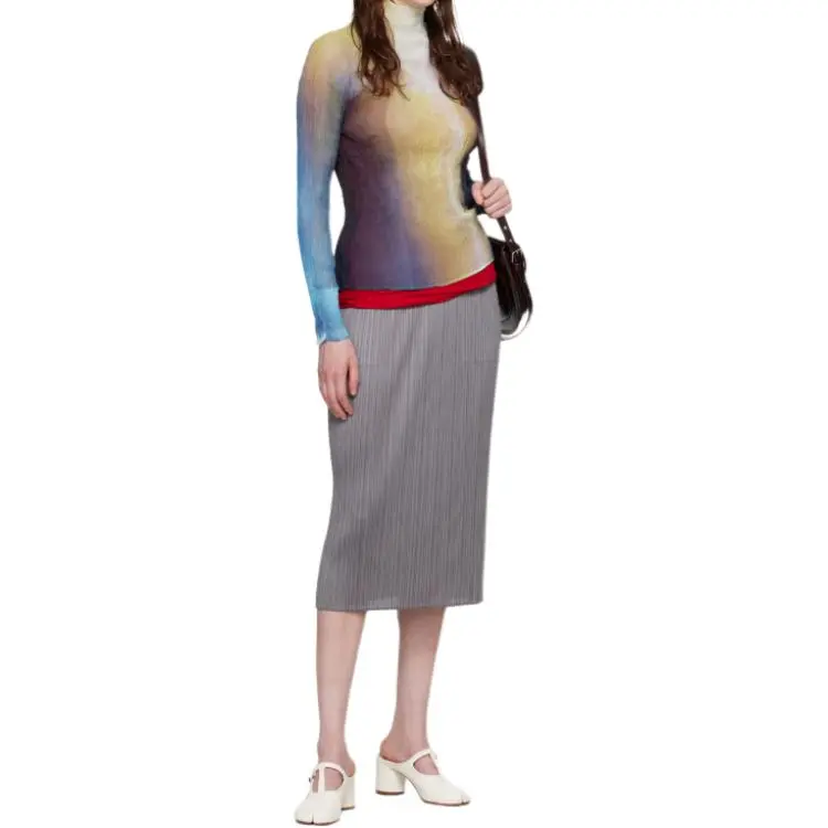 PLEATS PLEASE ISSEY MIYAKE Basics Skirt 'Grey'-1