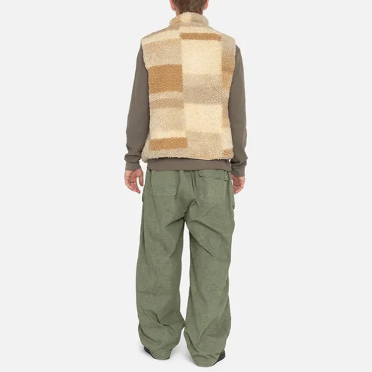 Stussy Colorblock Reversible Mixed Sherpa Vest-6