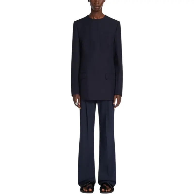 DRIES VAN NOTEN Collarless Tunic Blazer-1