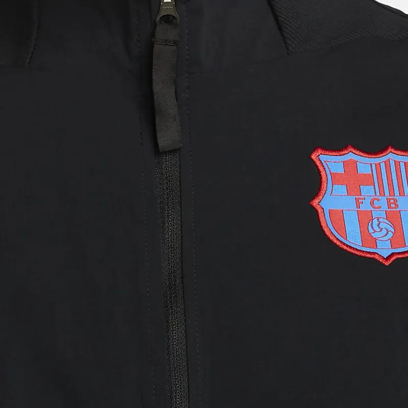 Nike x FIT F.C. Barcelona Jackets Coats Women's Black Signal Blue-2