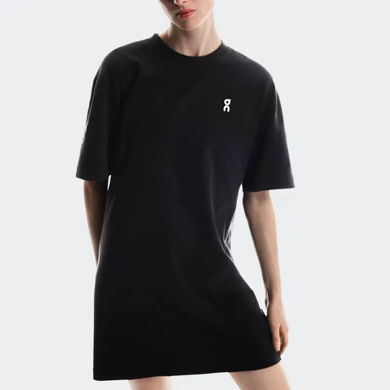 On Club Short Sleeved Dress Women's Black-3
