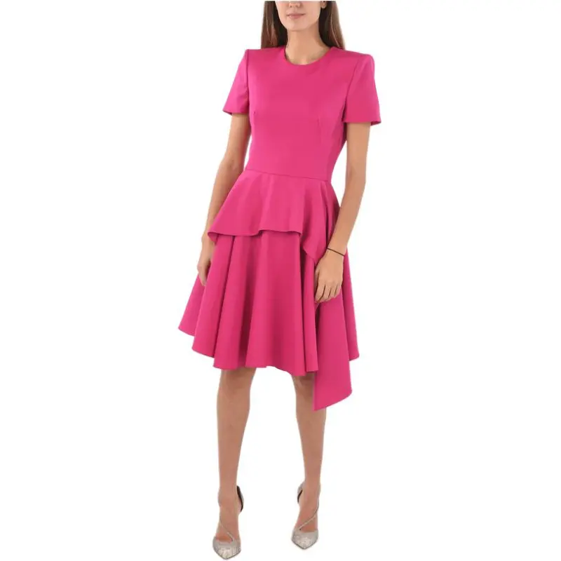 Alexander McQueen Short Sleeved Dress Women's Pink-3