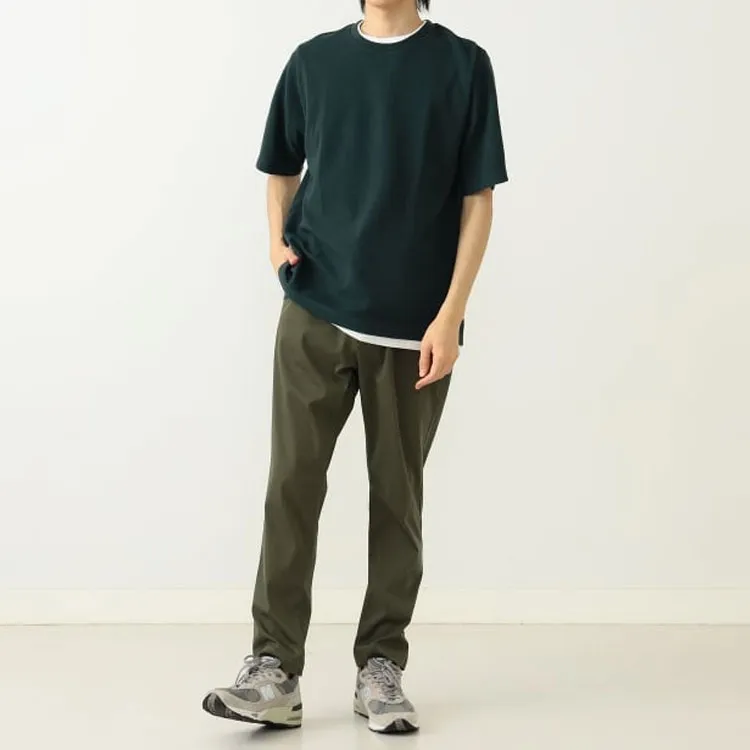 Beams T Shirts Men Army Green-1